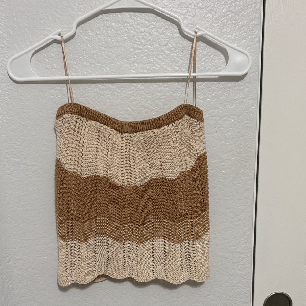 Windsor Brown and Cream Striped Camisole